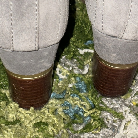 Lucca Lane Jadia Ankle Boots Grey Suede Leather size 8 M - Picture 8 of 13